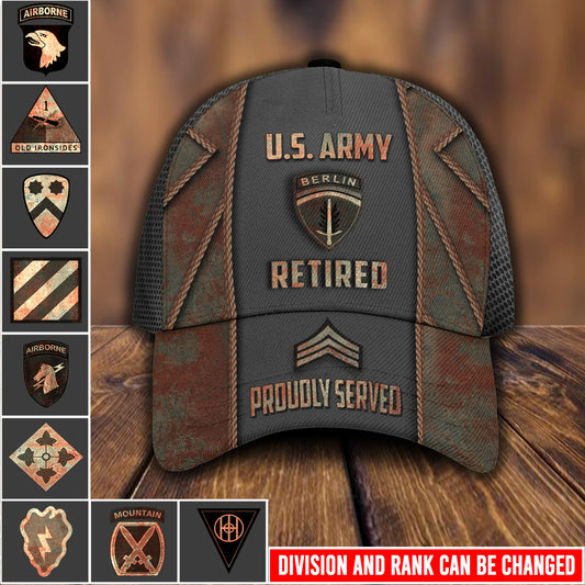 Casquette à imprimé intégral de l'armée américaine - Division de l'armée
