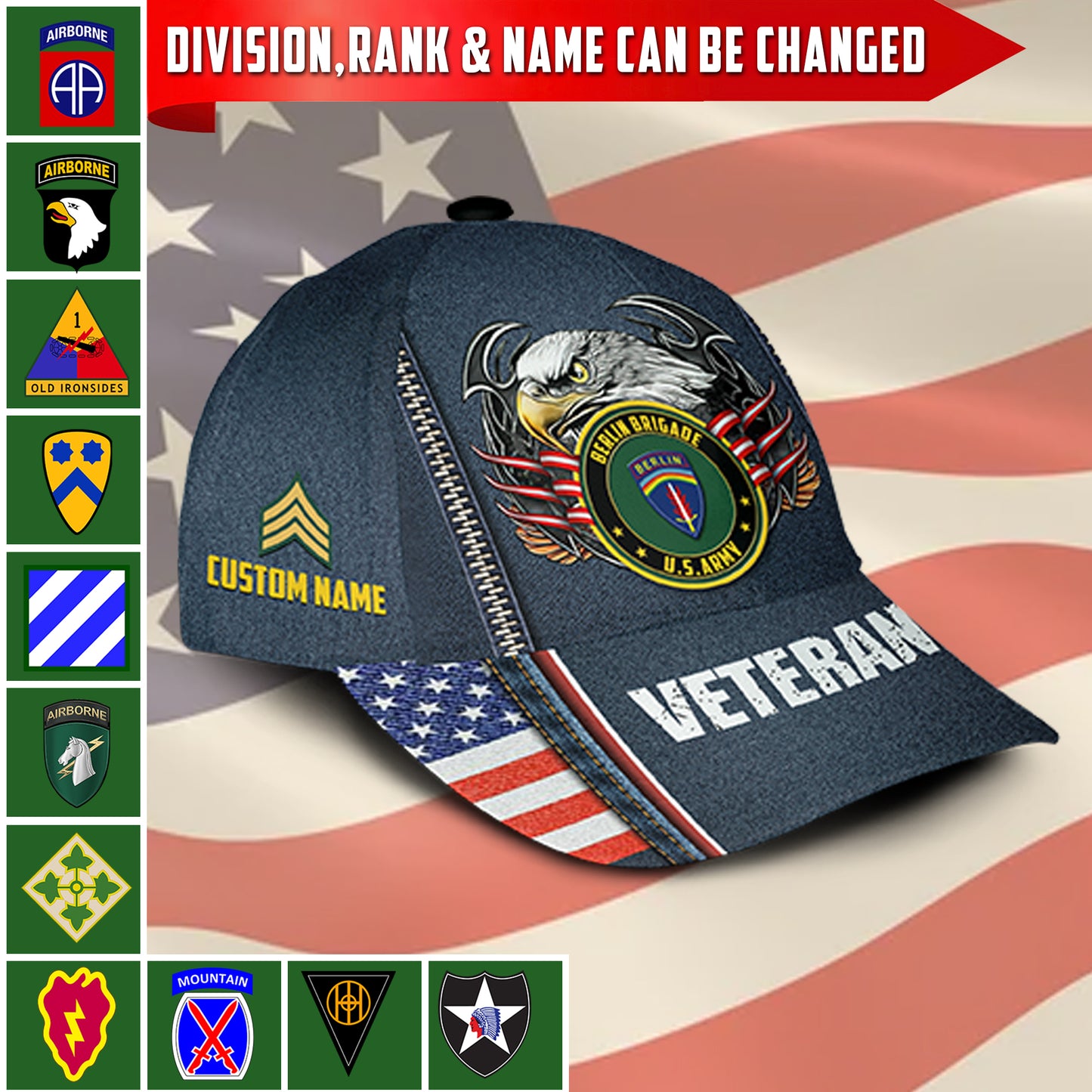 US Militär – Army Division All Over Print Cap