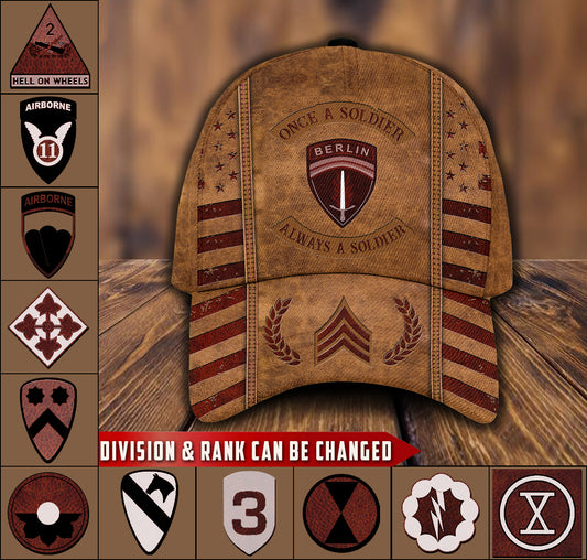 Casquette à imprimé intégral de l'armée américaine - Division de l'armée
