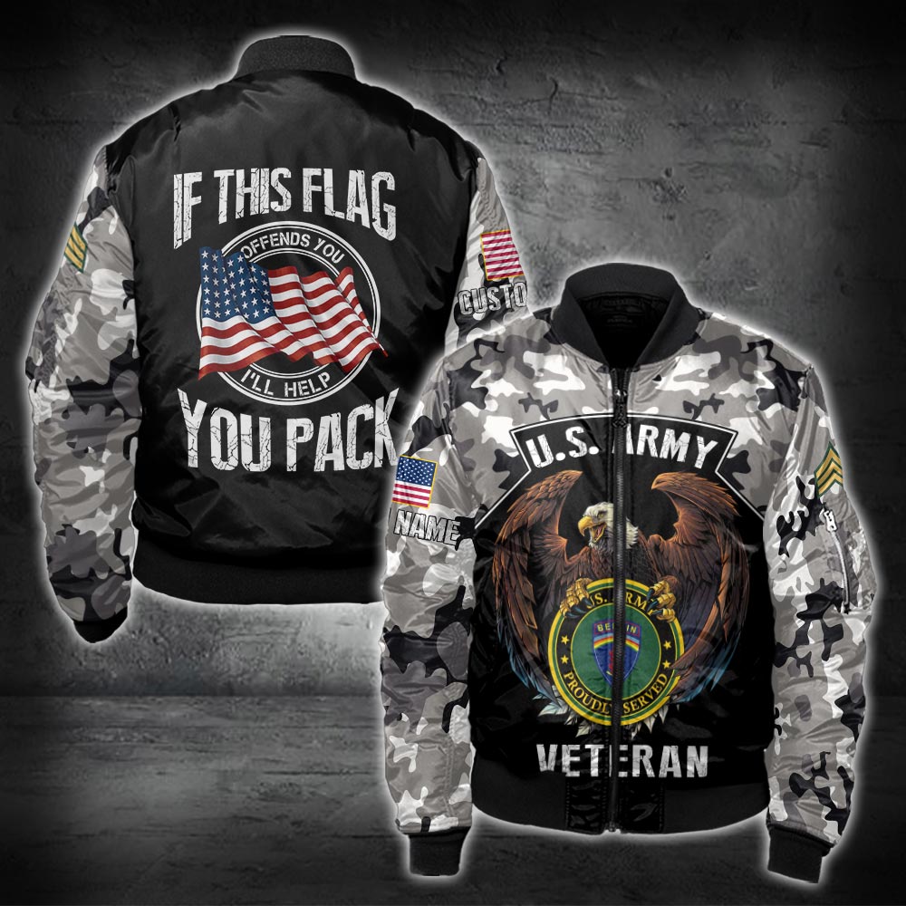 US Military – Army Division All Over Print Bomber Jacket