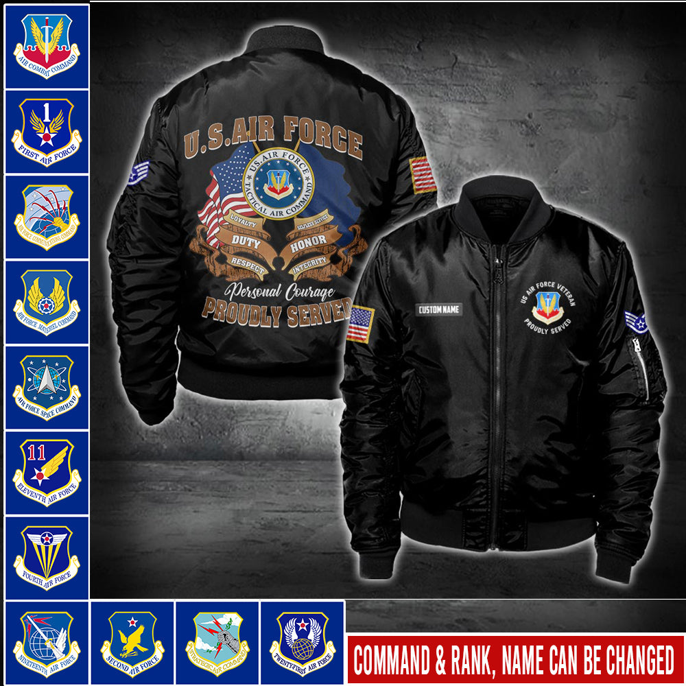 US Military – Air Force Command All Over Print Bomber Jacket