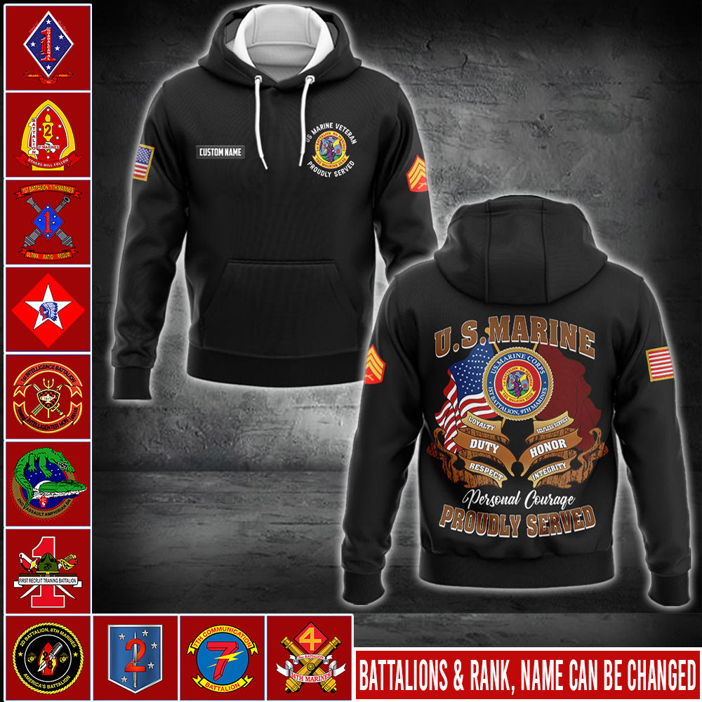 US Military – Marine Battalion All Over Print Bomber Jacket