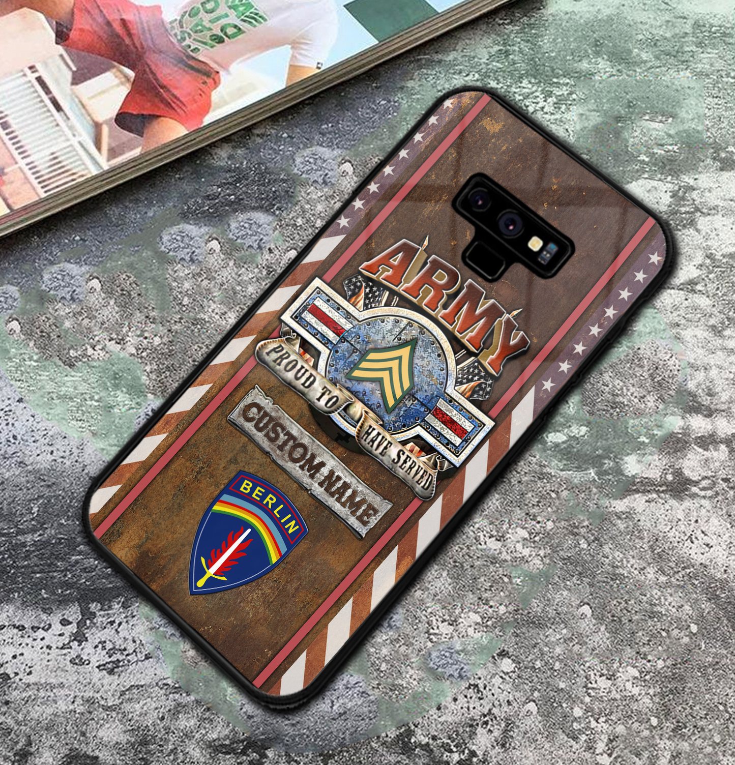 Étui de téléphone personnalisé de l'armée américaine - Division de l'armée imprimé