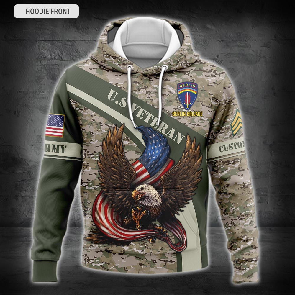 Sweat à capuche à imprimé intégral de l'armée américaine - Division de l'armée