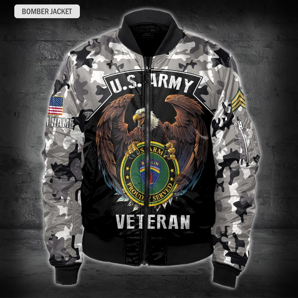 US Military – Army Division All Over Print Bomber Jacket