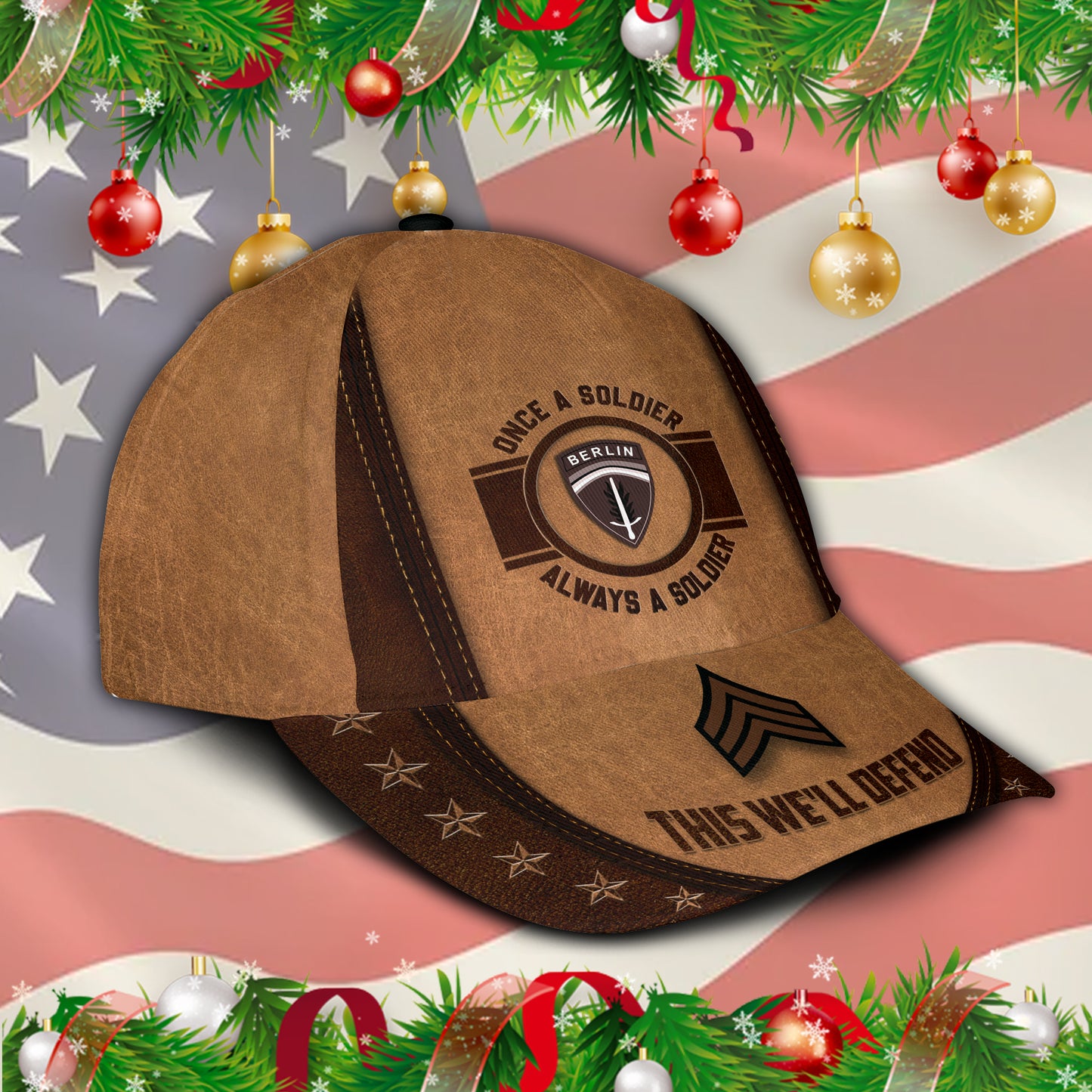 Casquette à imprimé intégral de l'armée américaine - Division de l'armée
