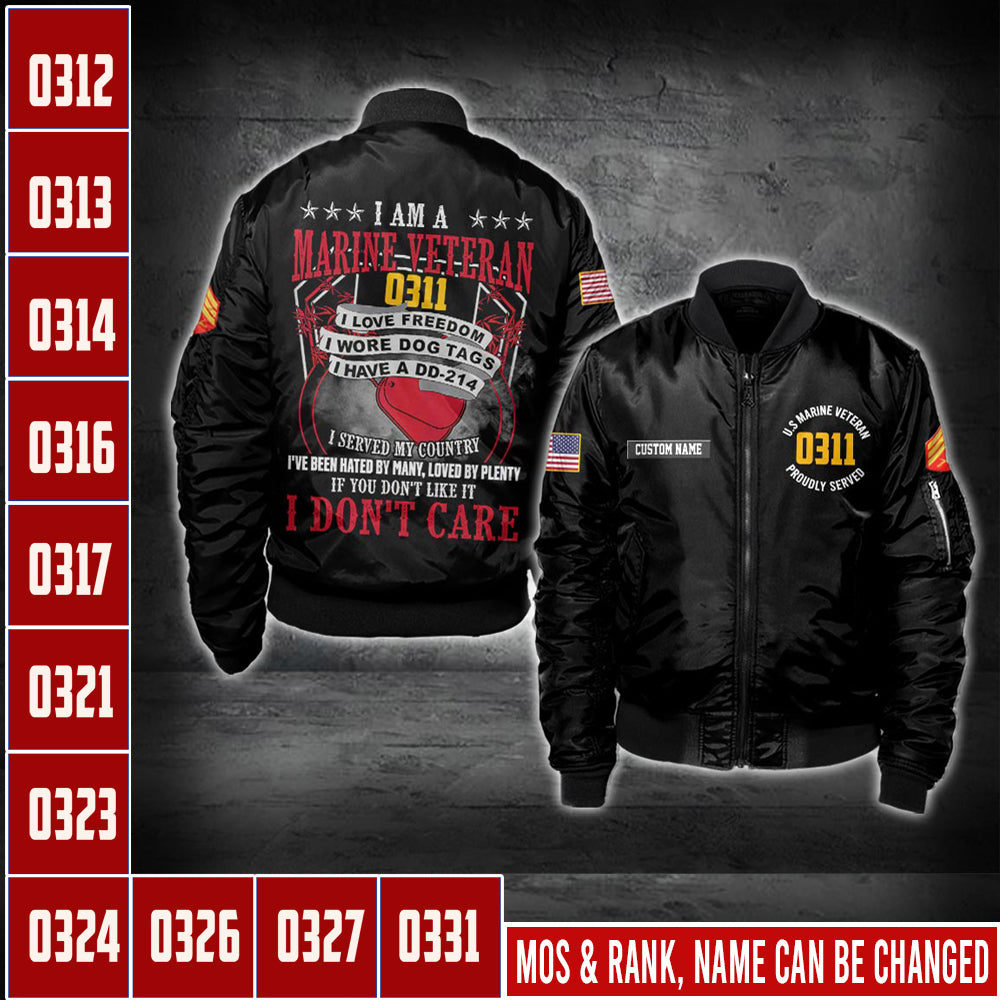 US Military – Marine MOS All Over Print Bomber Jacket