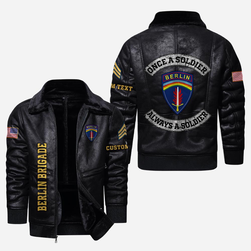 US Militär - Army Division - Lederjacke für Veteranen 
