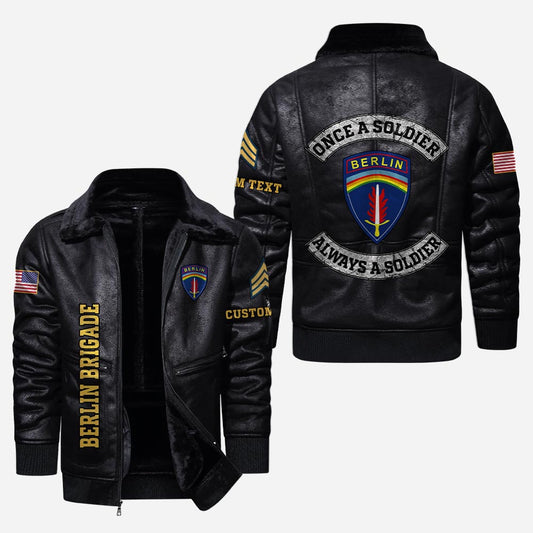 US Militär - Army Division - Lederjacke für Veteranen 