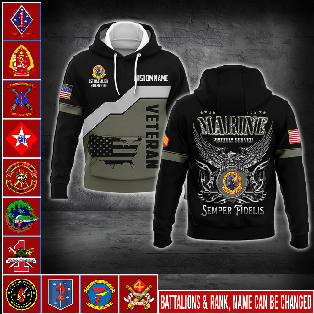 US Military – Marine Battalion All Over Print Bomber Jacket