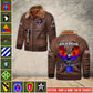 Armée américaine - Division de l'armée - Veste en cuir pour vétérans 