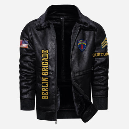 US Militär - Army Division - Lederjacke für Veteranen 