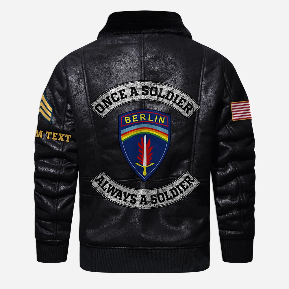 US Militär - Army Division - Lederjacke für Veteranen 