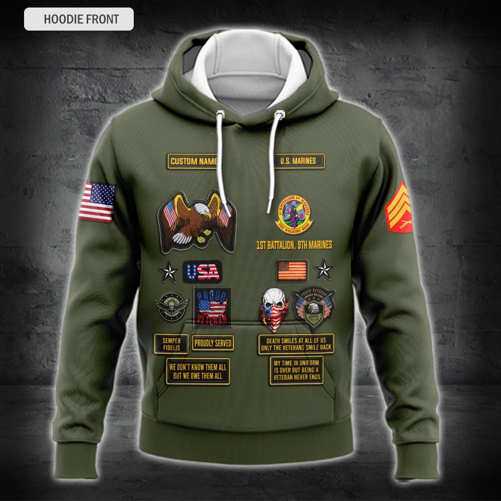 US Military – Marine Battalion All Over Print Hoodie