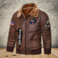 Armée américaine - Division de l'armée - Veste en cuir pour vétérans 