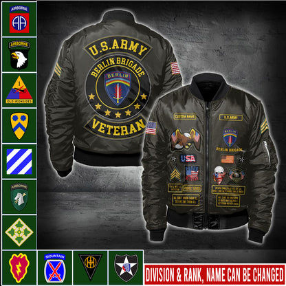 US Militär – Bomberjacke mit Allover-Print der Army Division