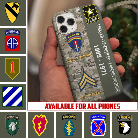 Personalized US Military - Army Division Phone Case Printed