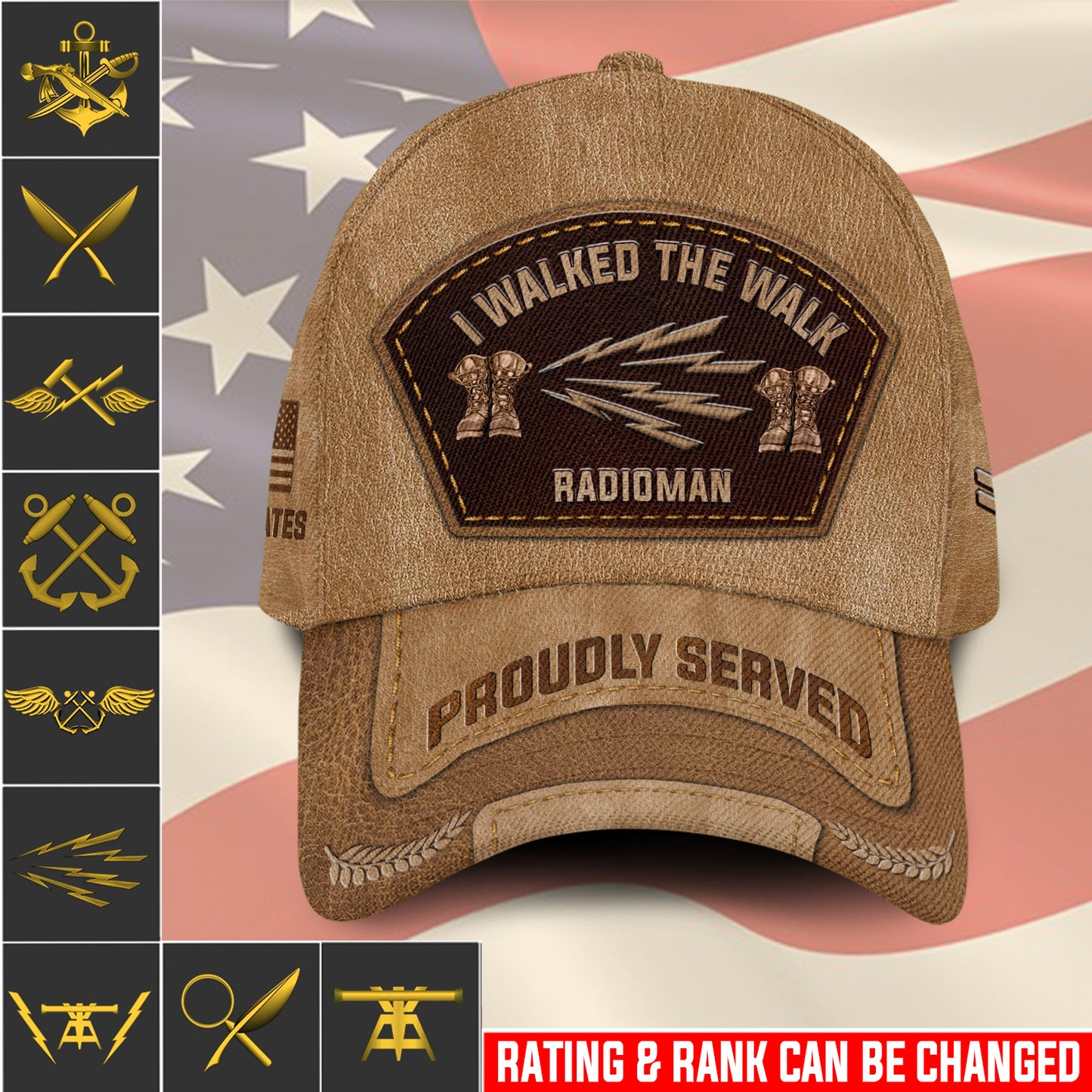 US Military – Navy Rating All Over Print Cap