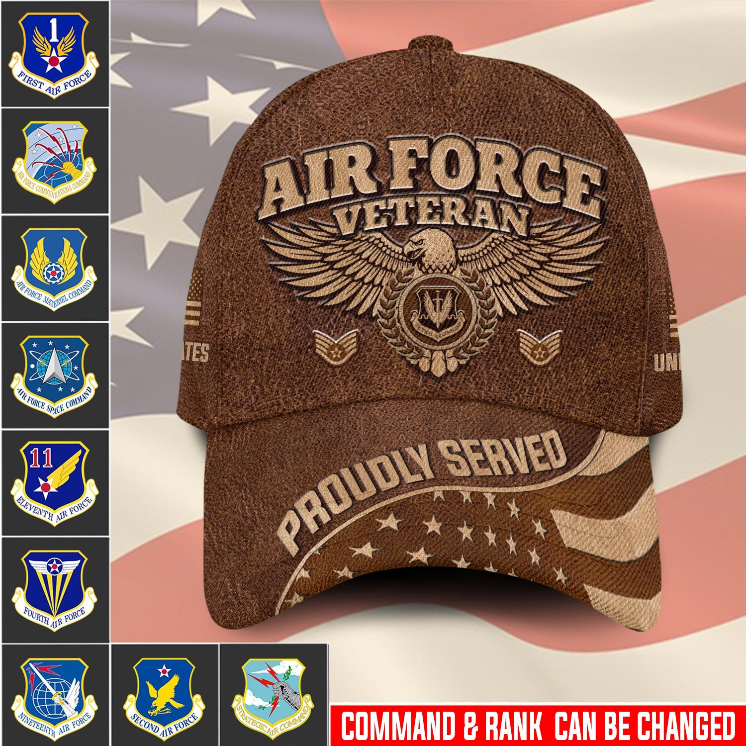 US Military – Air Force Command All Over Print Cap – Amazing Customize