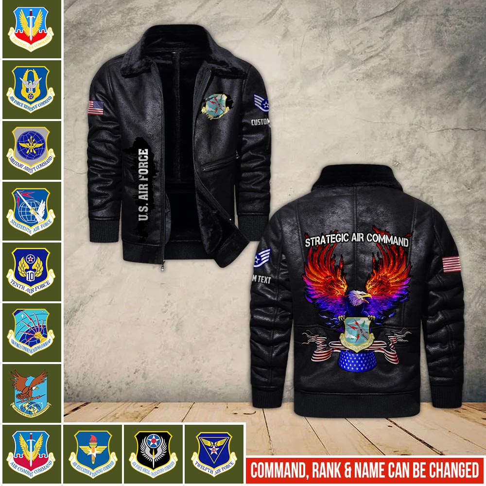 US Military - Air Force Command - Leather Jacket For Veterans