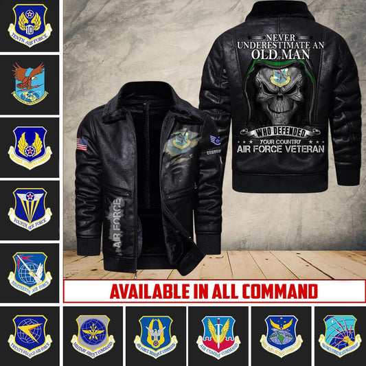 US Military - Air Force Command - Leather Jacket For Veterans