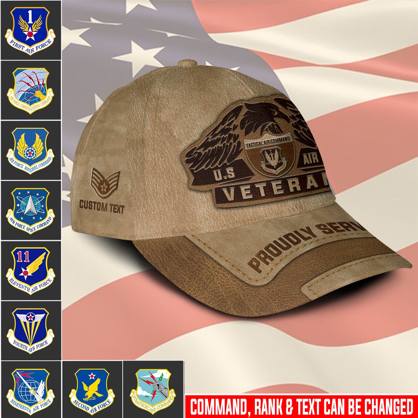 US Military – Air Force Command All Over Print Cap