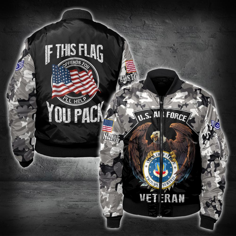US Military – Air Force Command All Over Print Bomber Jacket