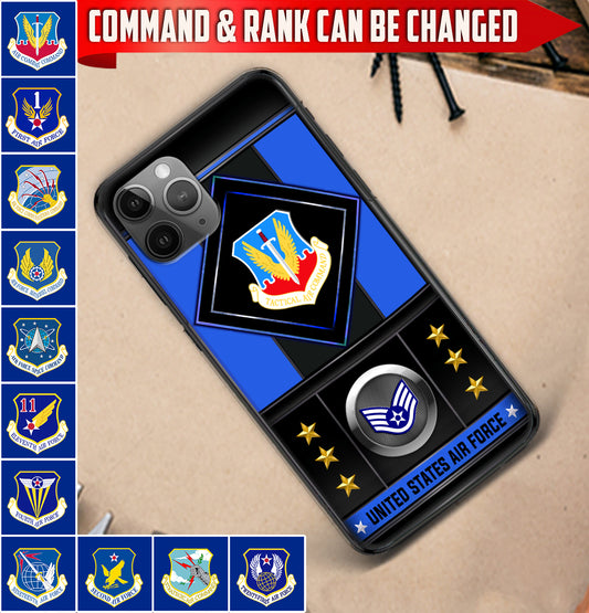 Étui de téléphone personnalisé imprimé de l'armée américaine - Commandement de l'armée de l'air
