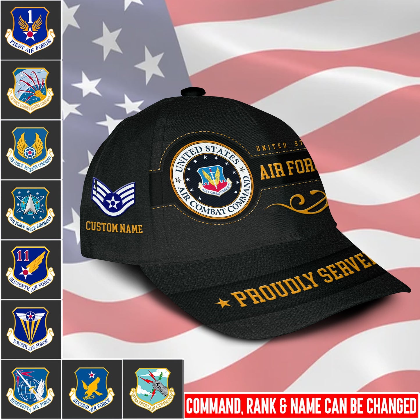 US Military – Air Force Command All Over Print Cap