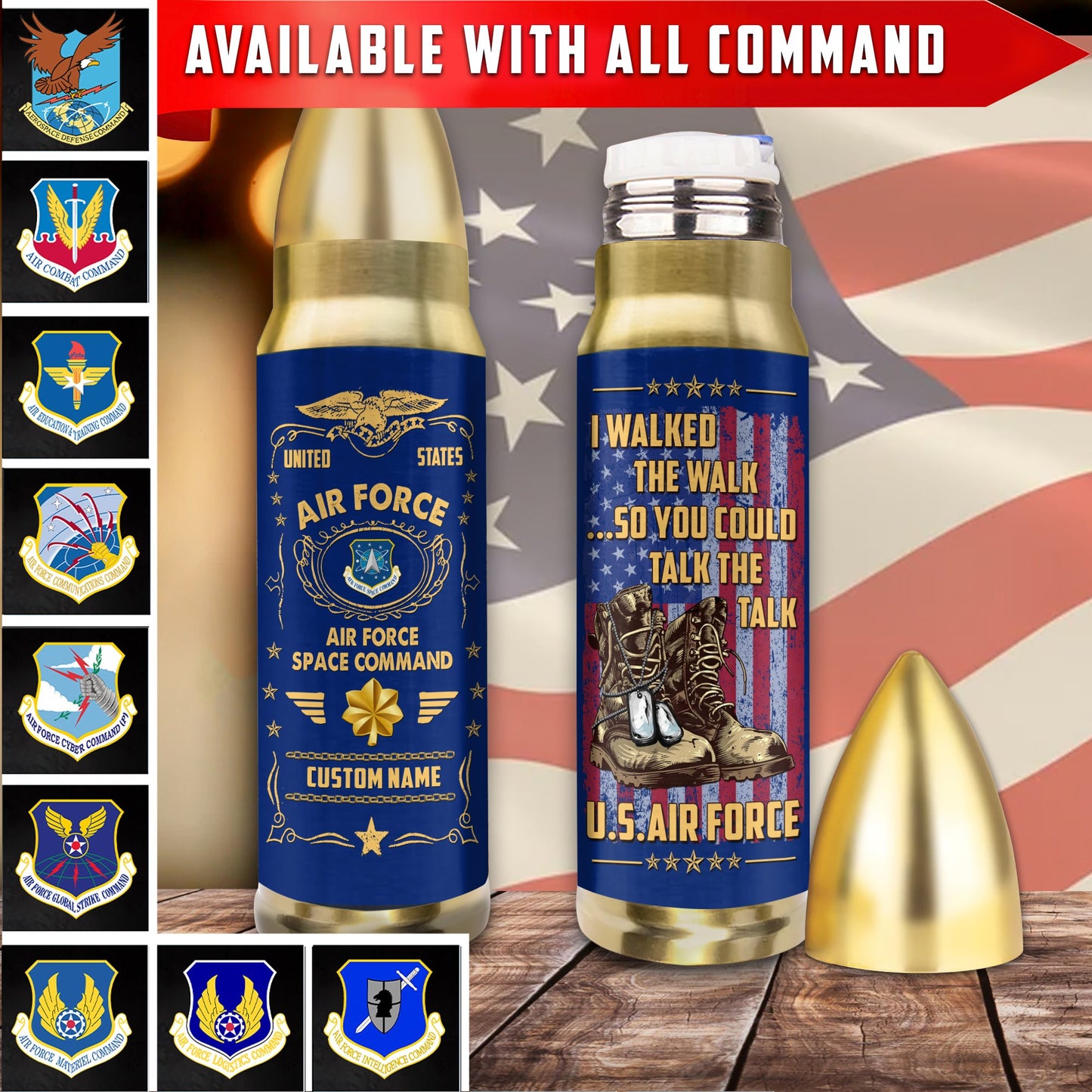 US Military – Air Force Command – Bullet Tumbler