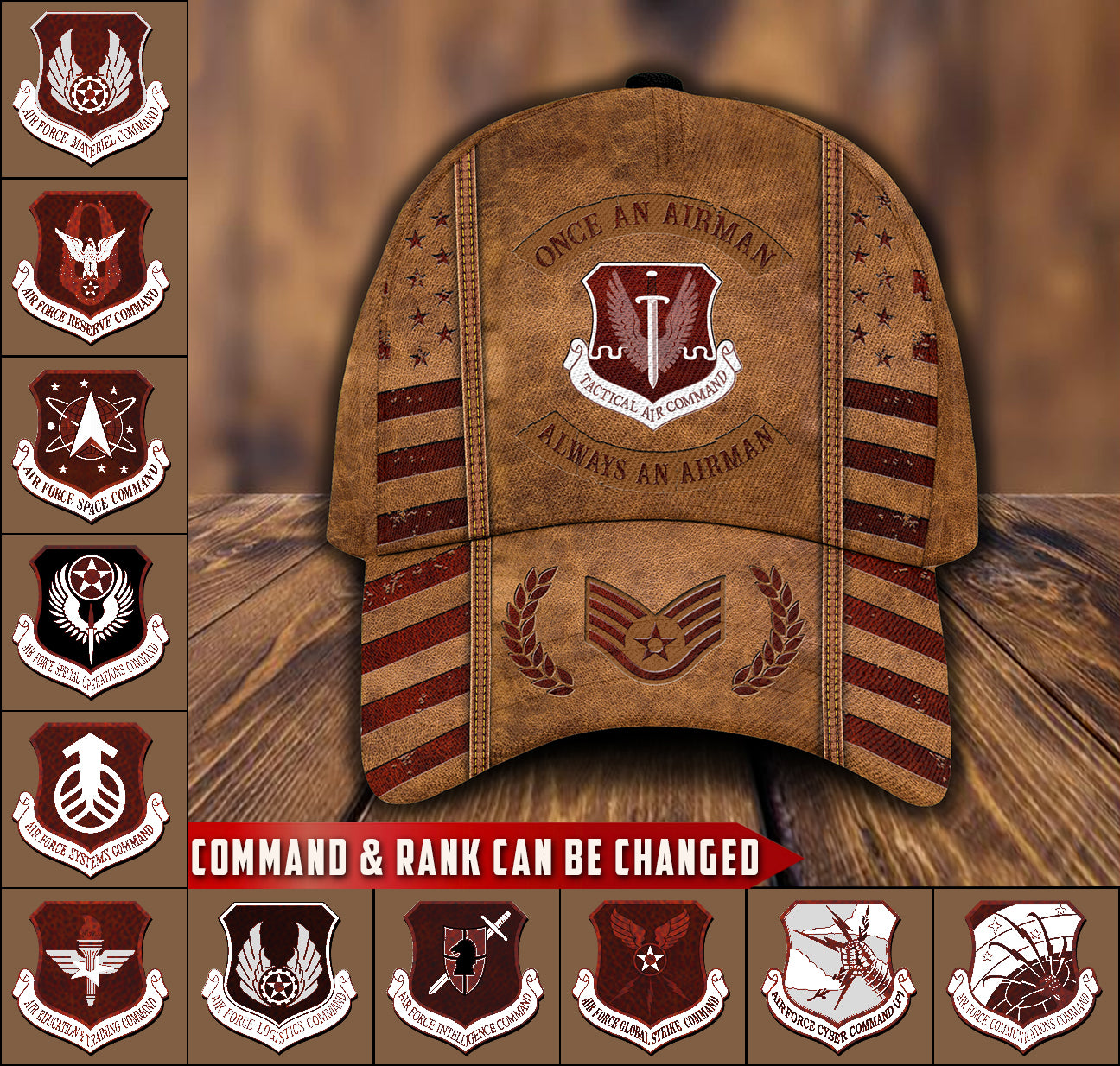 US Military – Air Force Command All Over Print Cap