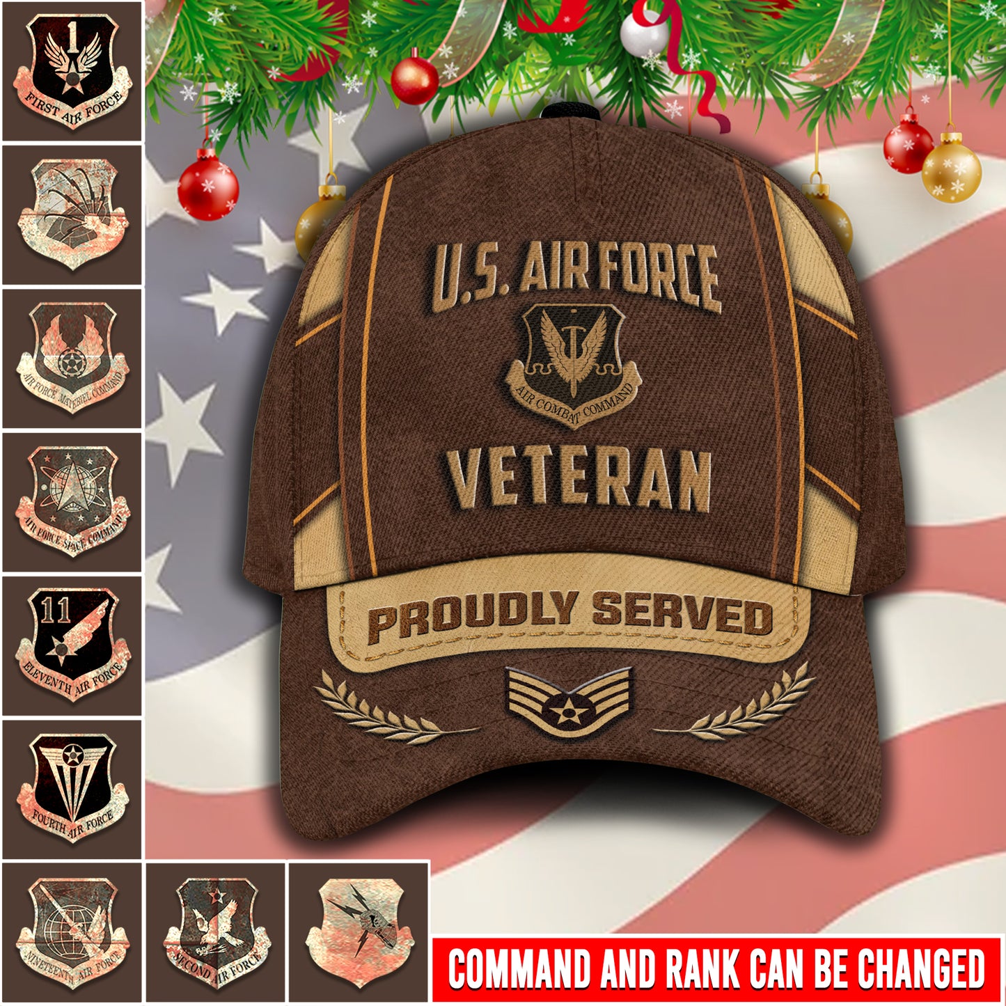 US Military – Air Force Command All Over Print Cap