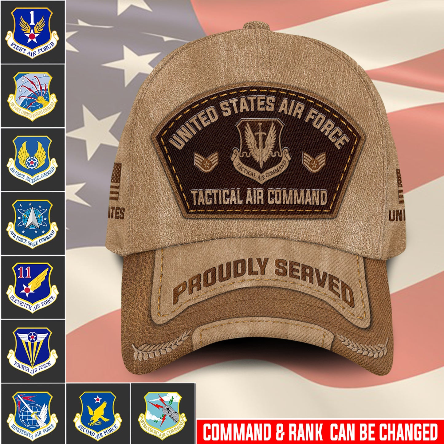 US Military – Air Force Command All Over Print Cap