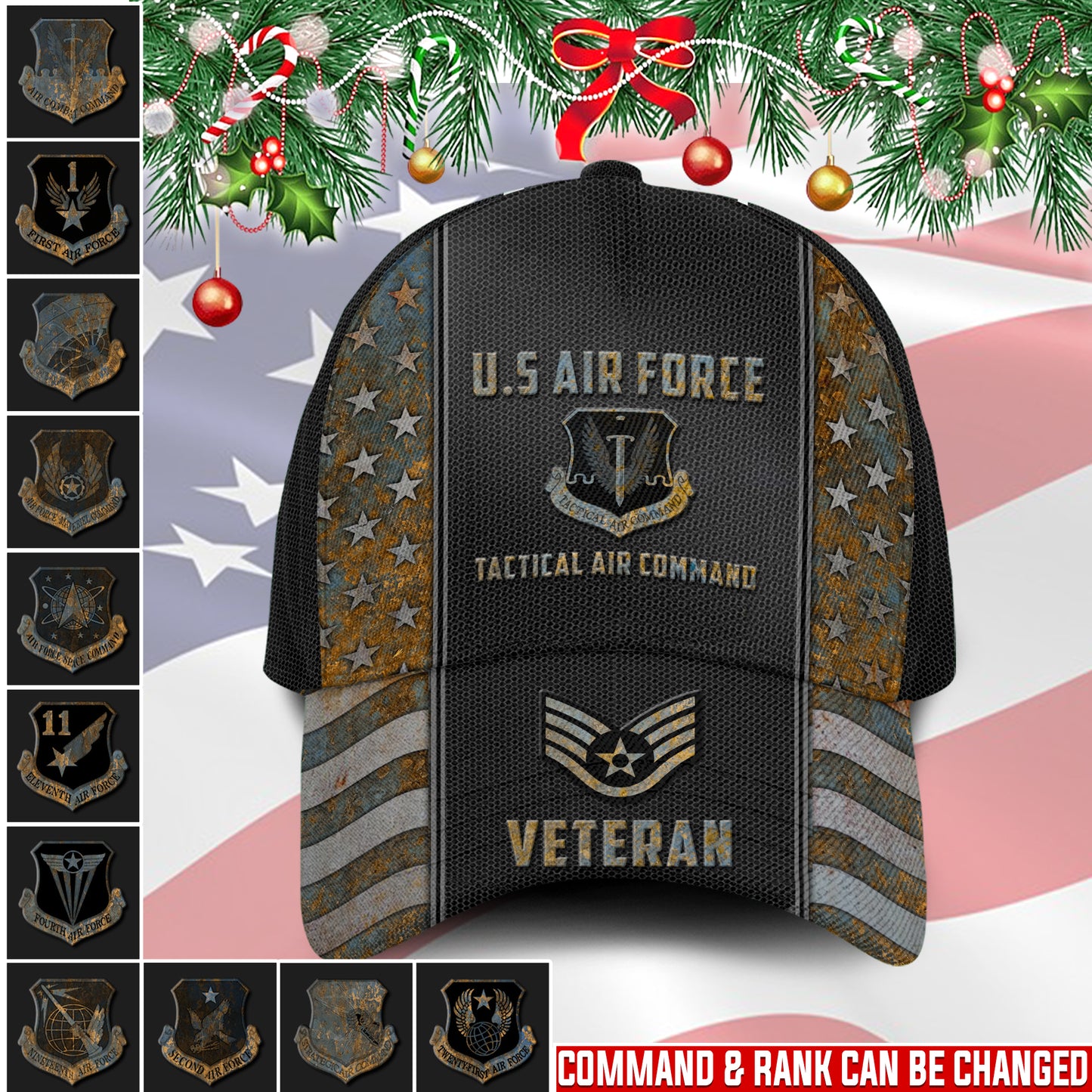 US Military – Air Force Command All Over Print Cap