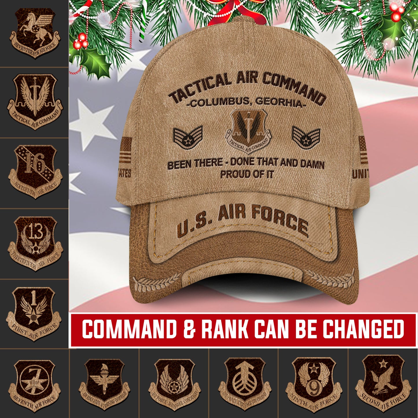 US Military – Air Force Command All Over Print Cap