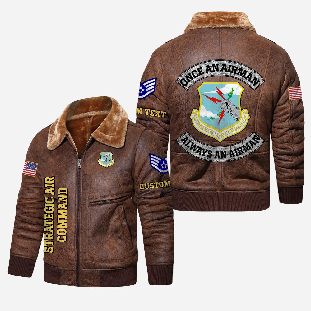 US Military - Air Force Command - Leather Jacket For Veterans
