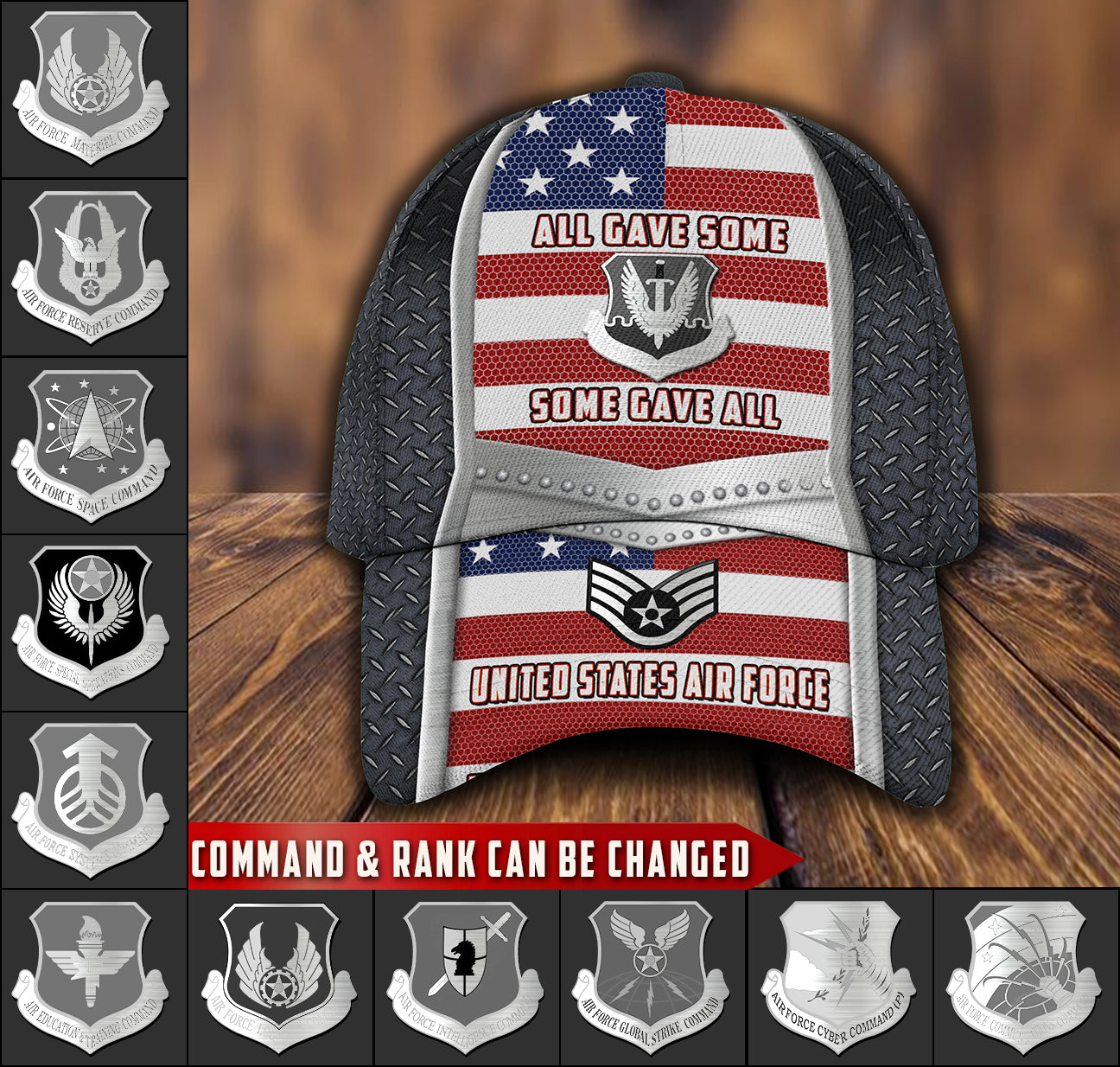 US Military – Air Force Command All Over Print Cap