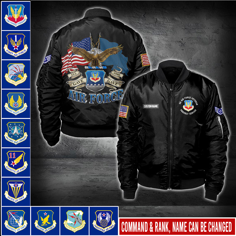 US Military – Air Force Command All Over Print Bomber Jacket