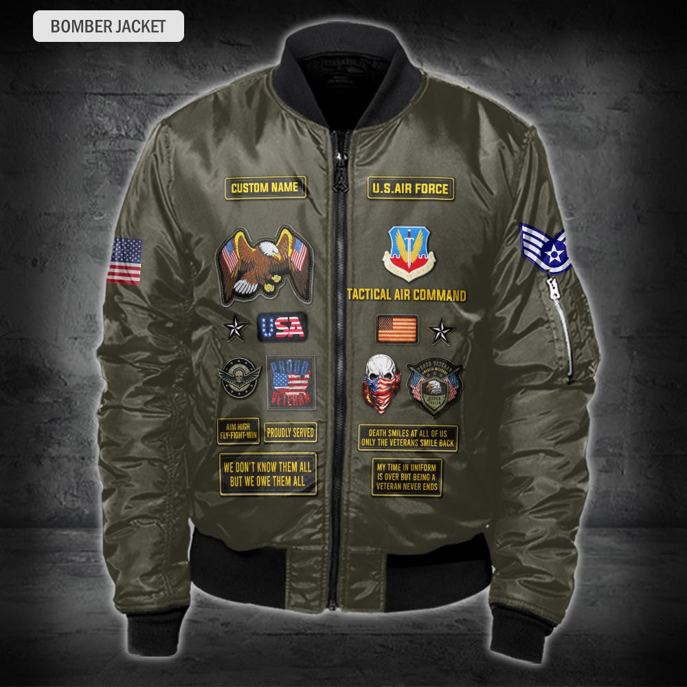 US Military – Air Force Command All Over Print Bomber Jacket