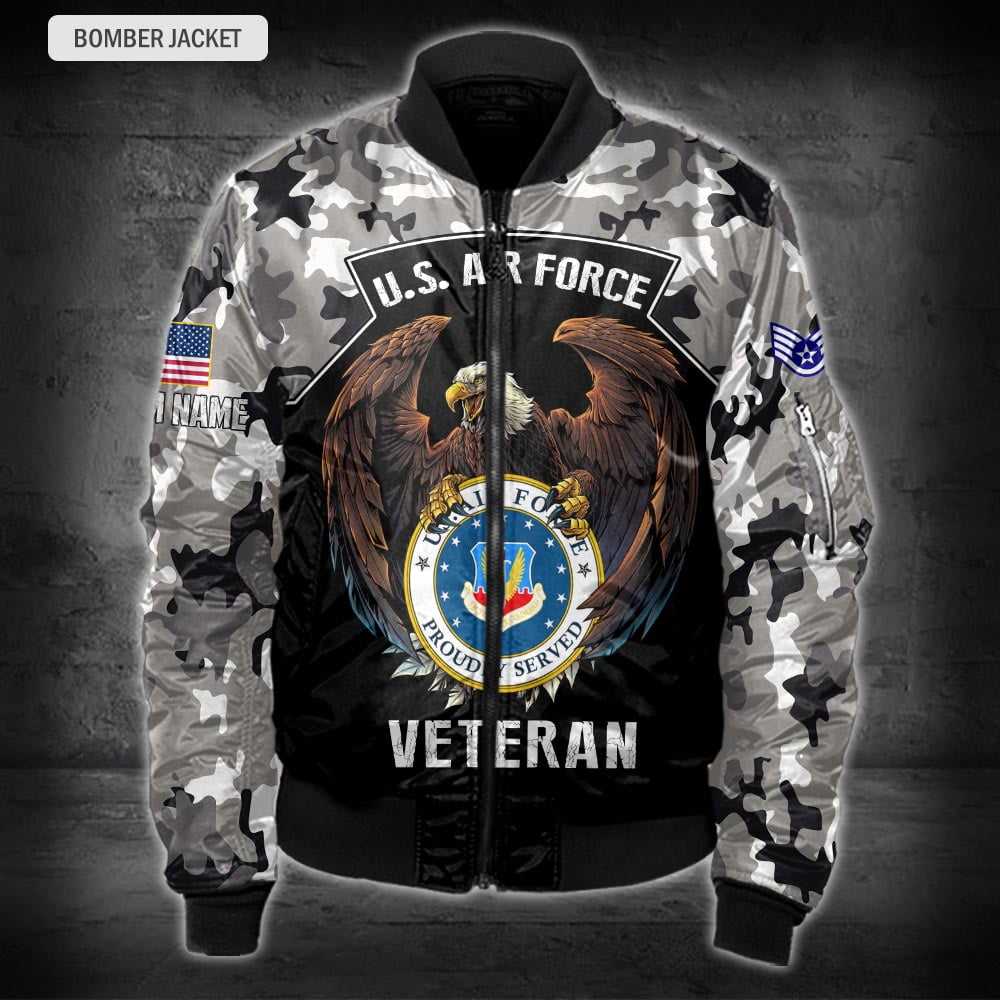 US Military – Air Force Command All Over Print Bomber Jacket