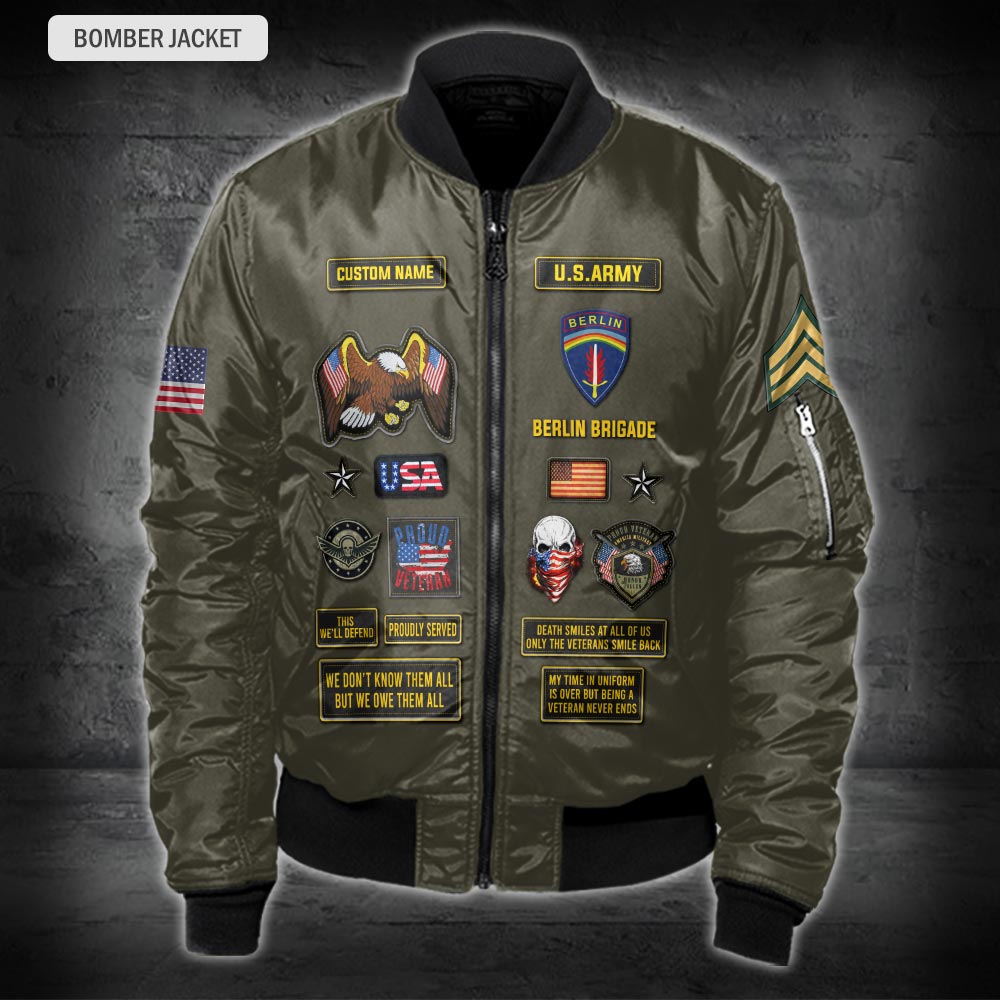 US Militär – Bomberjacke mit Allover-Print der Army Division
