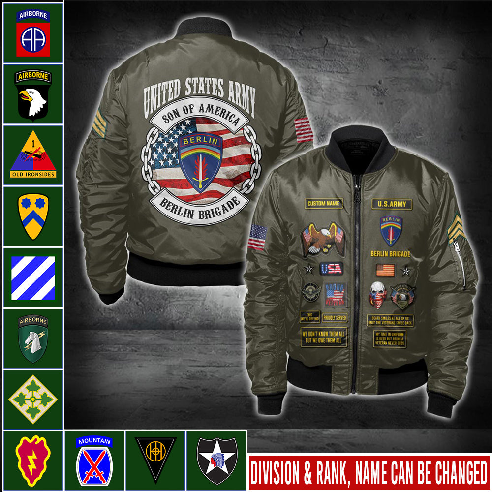 US Militär – Bomberjacke mit Allover-Print der Army Division