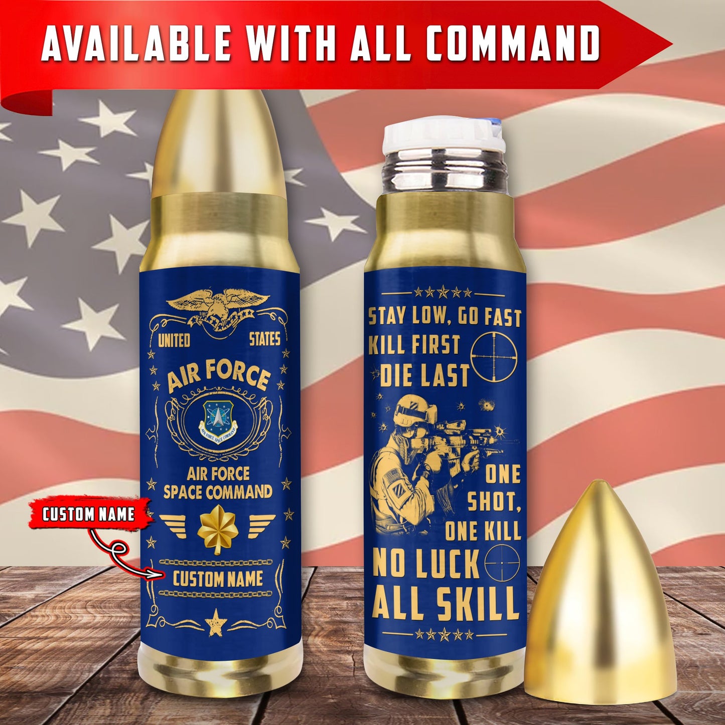 US Military – Air Force Command – Bullet Tumbler