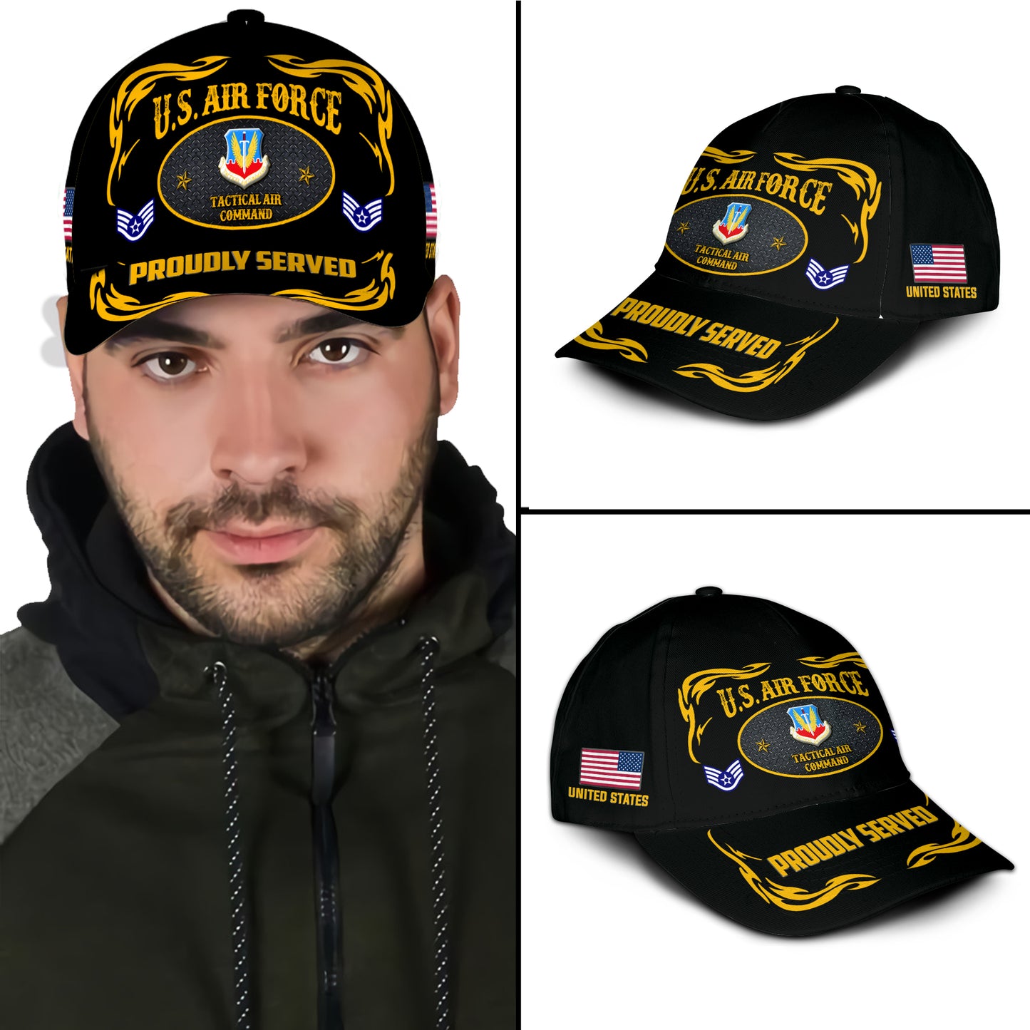 US Military – Air Force Command All Over Print Cap