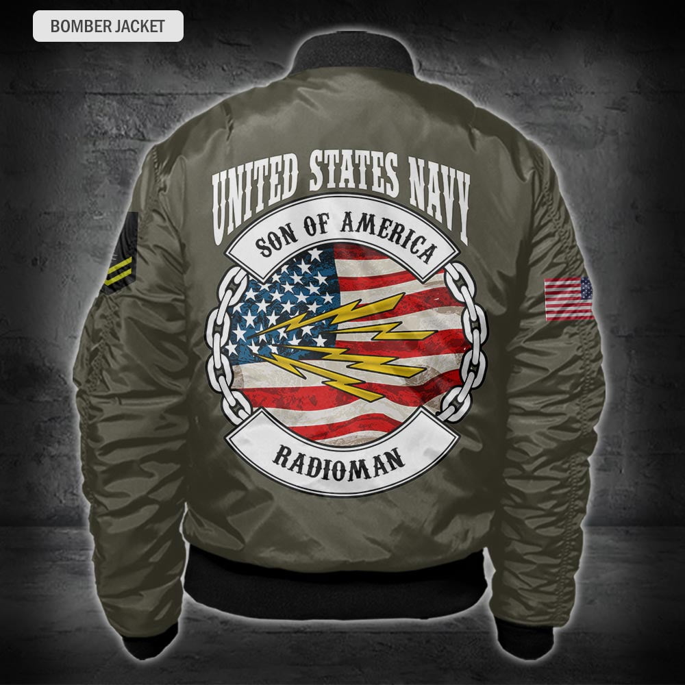 US Military – Navy Rating All Over Print Bomber Jacket