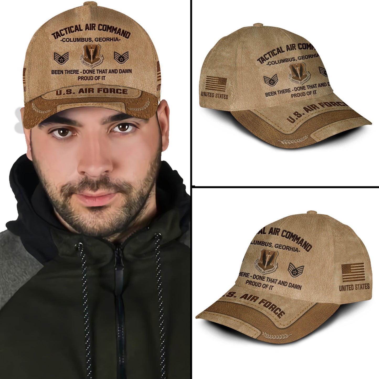 US Military – Air Force Command All Over Print Cap