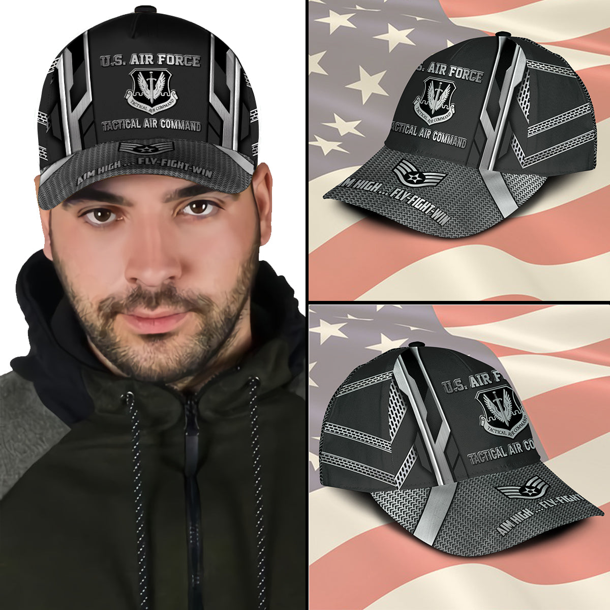 US Military – Air Force Command All Over Print Cap