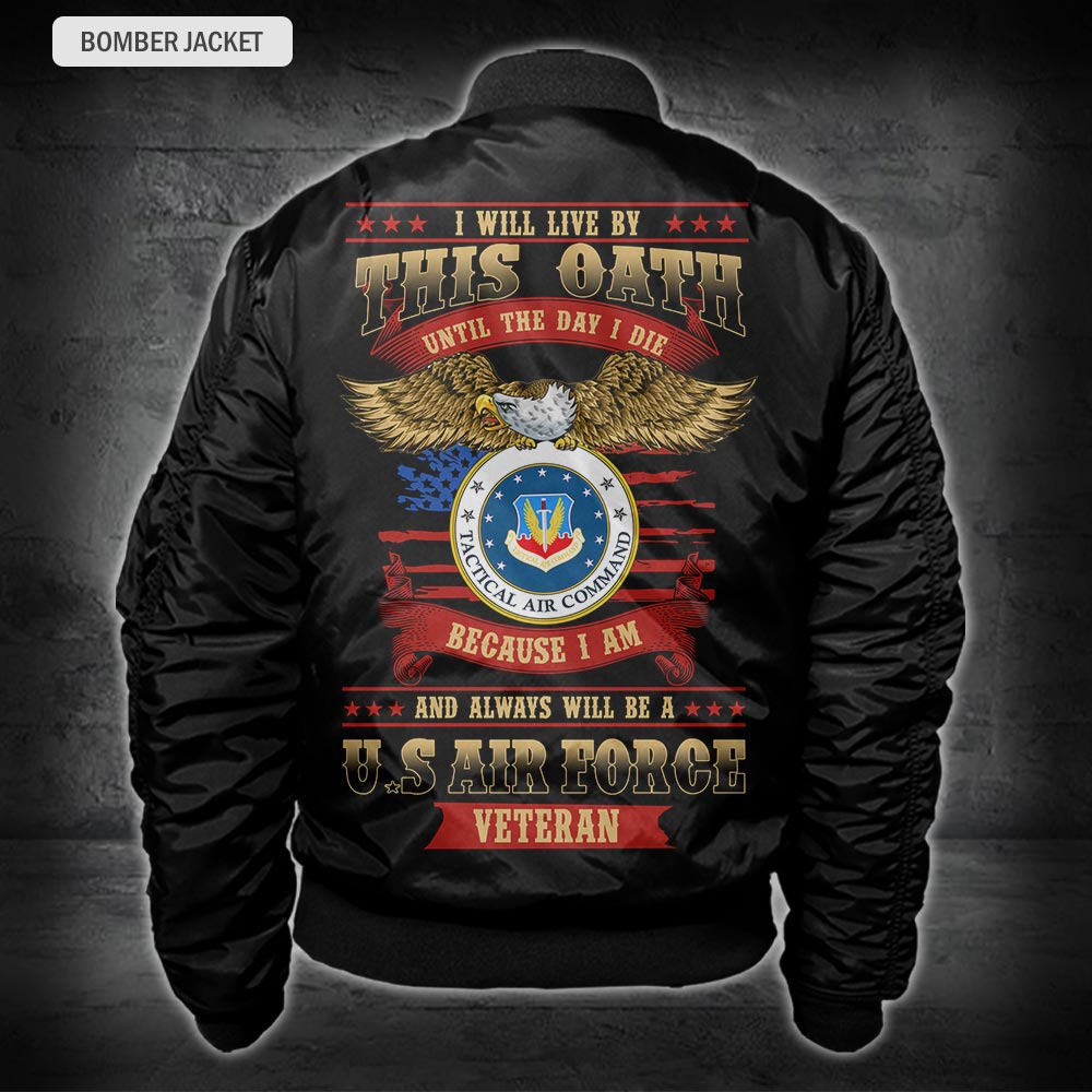 US Military – Air Force Command All Over Print Bomber Jacket