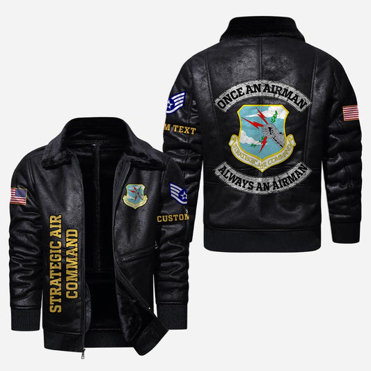 US Military - Air Force Command - Leather Jacket For Veterans