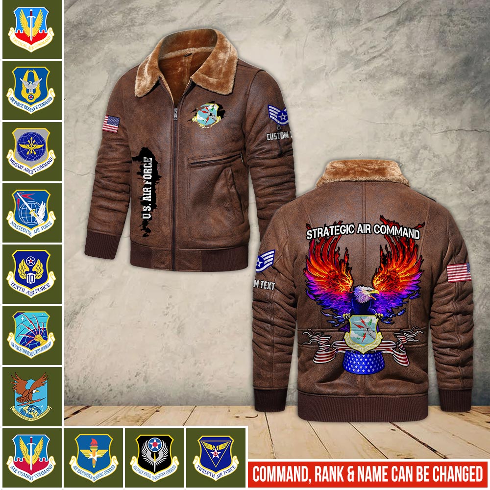 US Military - Air Force Command - Leather Jacket For Veterans